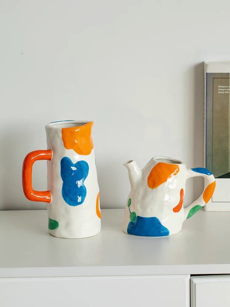 Handpainted Abstract Ceramic Vase