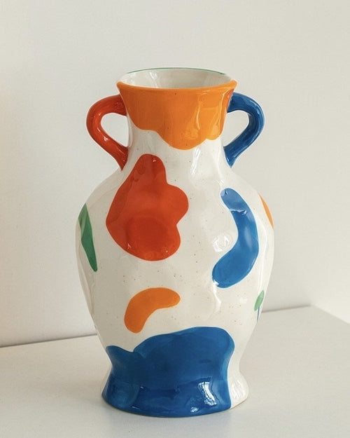 Handpainted Abstract Ceramic Vase