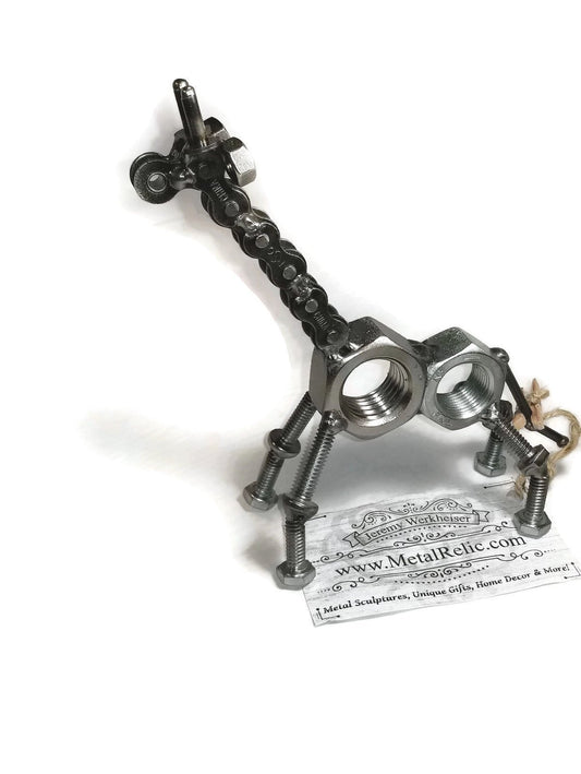 Welded Steel Giraffe Figurine