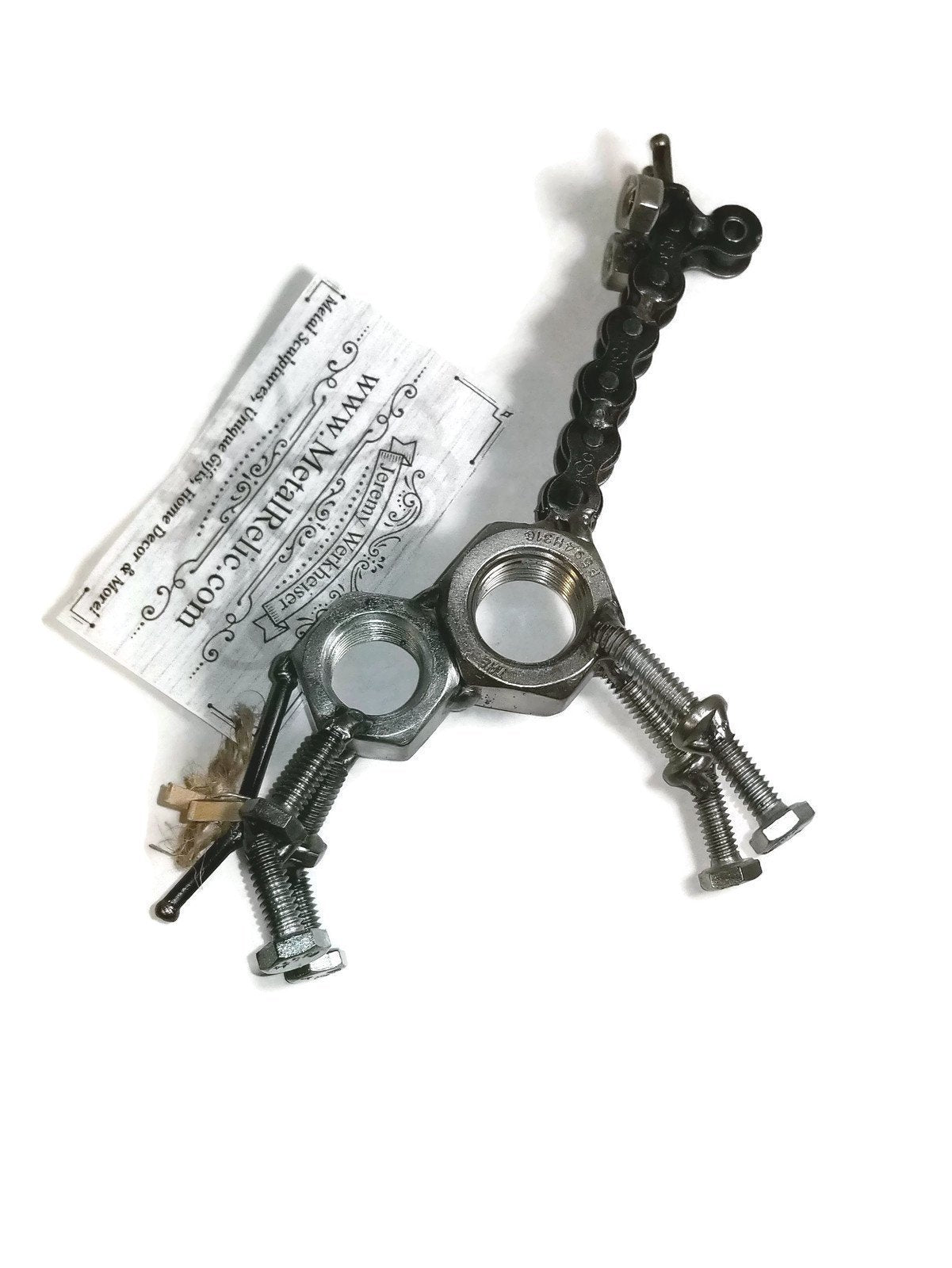 Welded Steel Giraffe Figurine