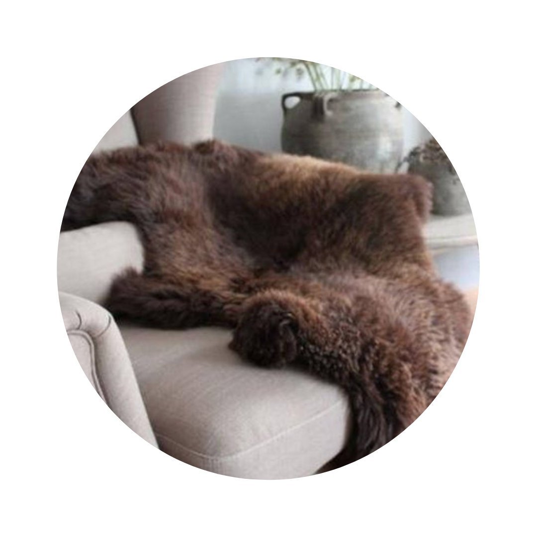 Natural Brown Sheepskin Rug
