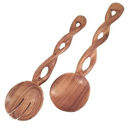 Twisted Wooden Hand-Curved Spoon