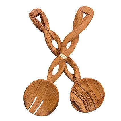 Twisted Wooden Hand-Curved Spoon