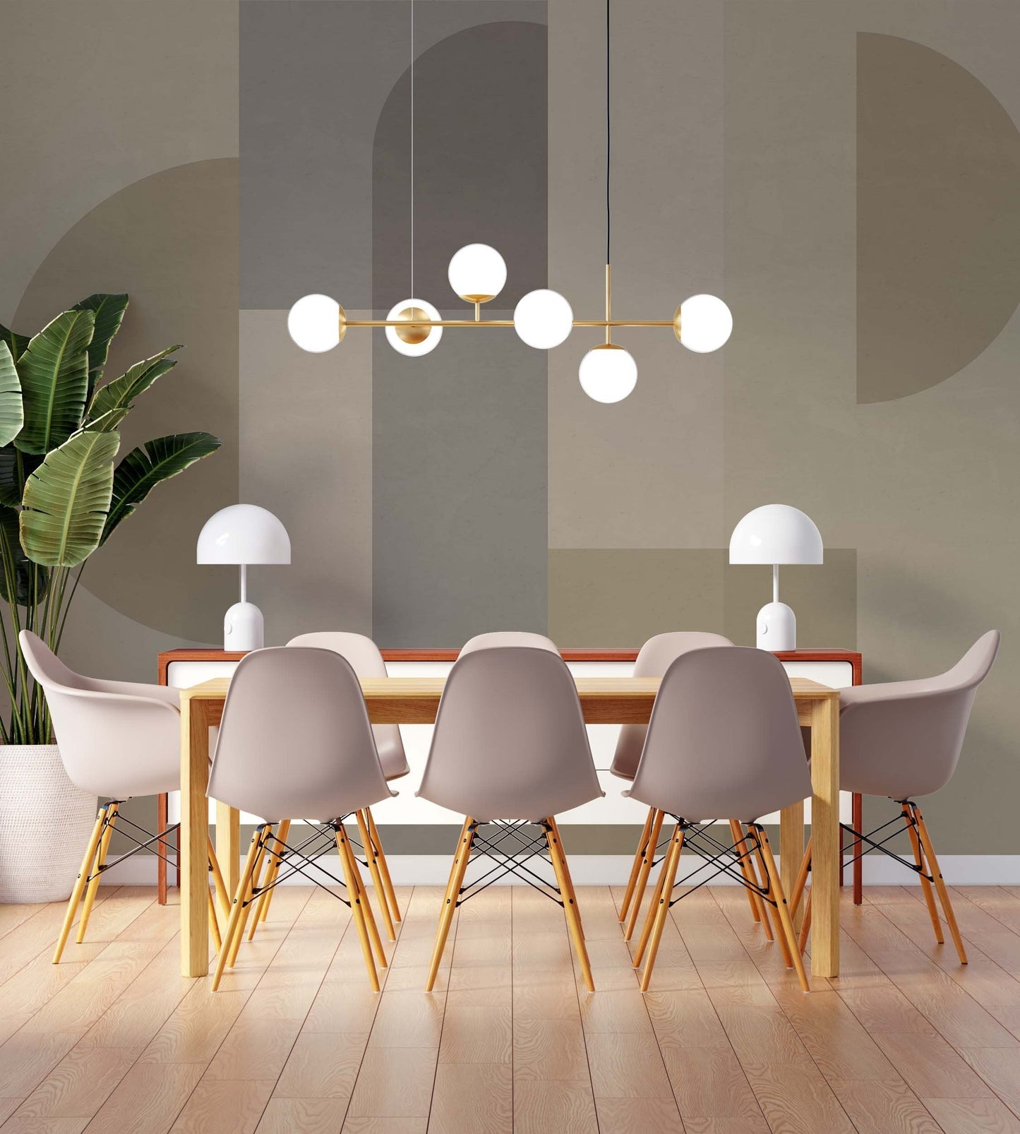 Contemporary Geometric Accent Wall