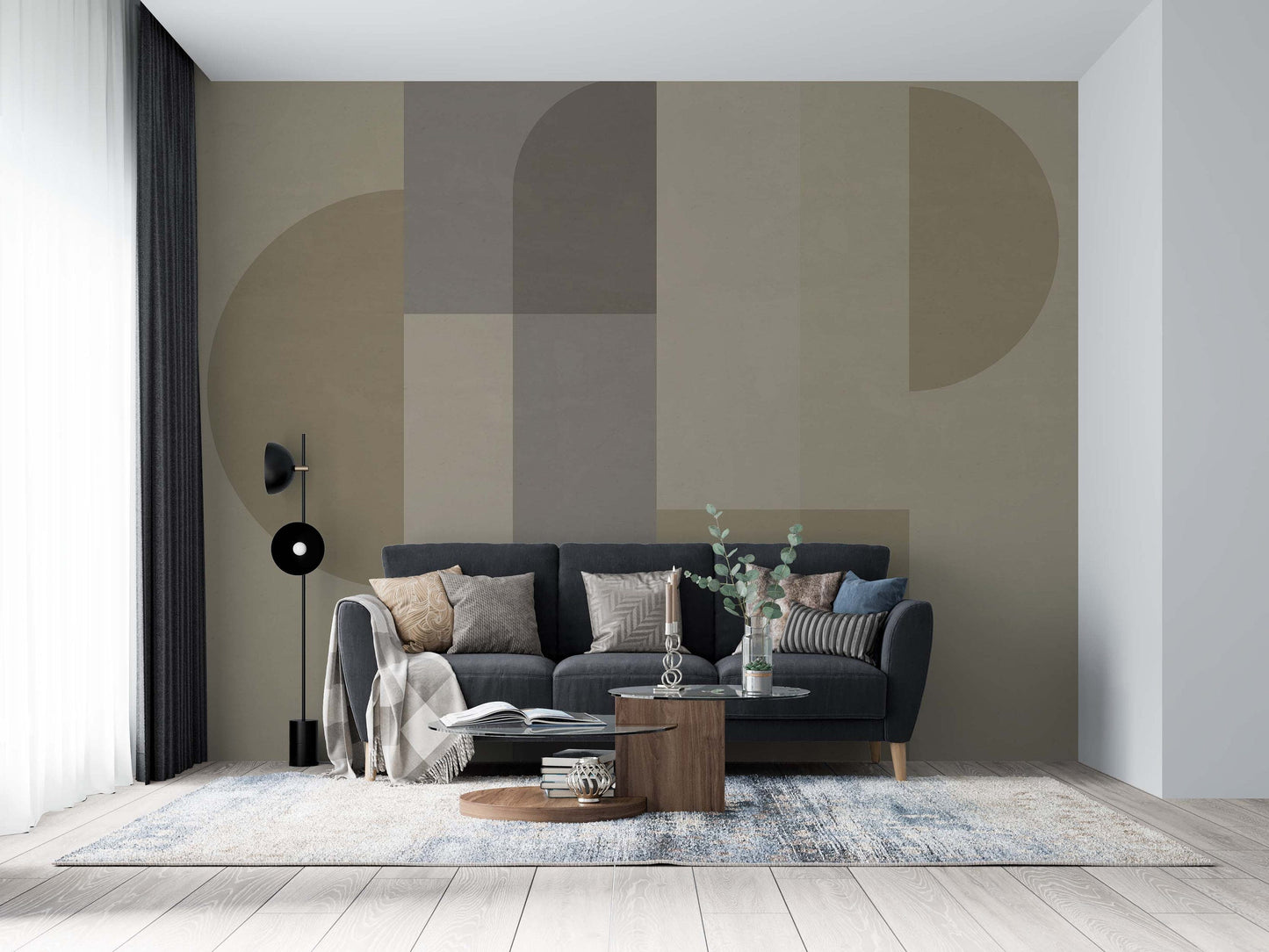 Contemporary Geometric Accent Wall