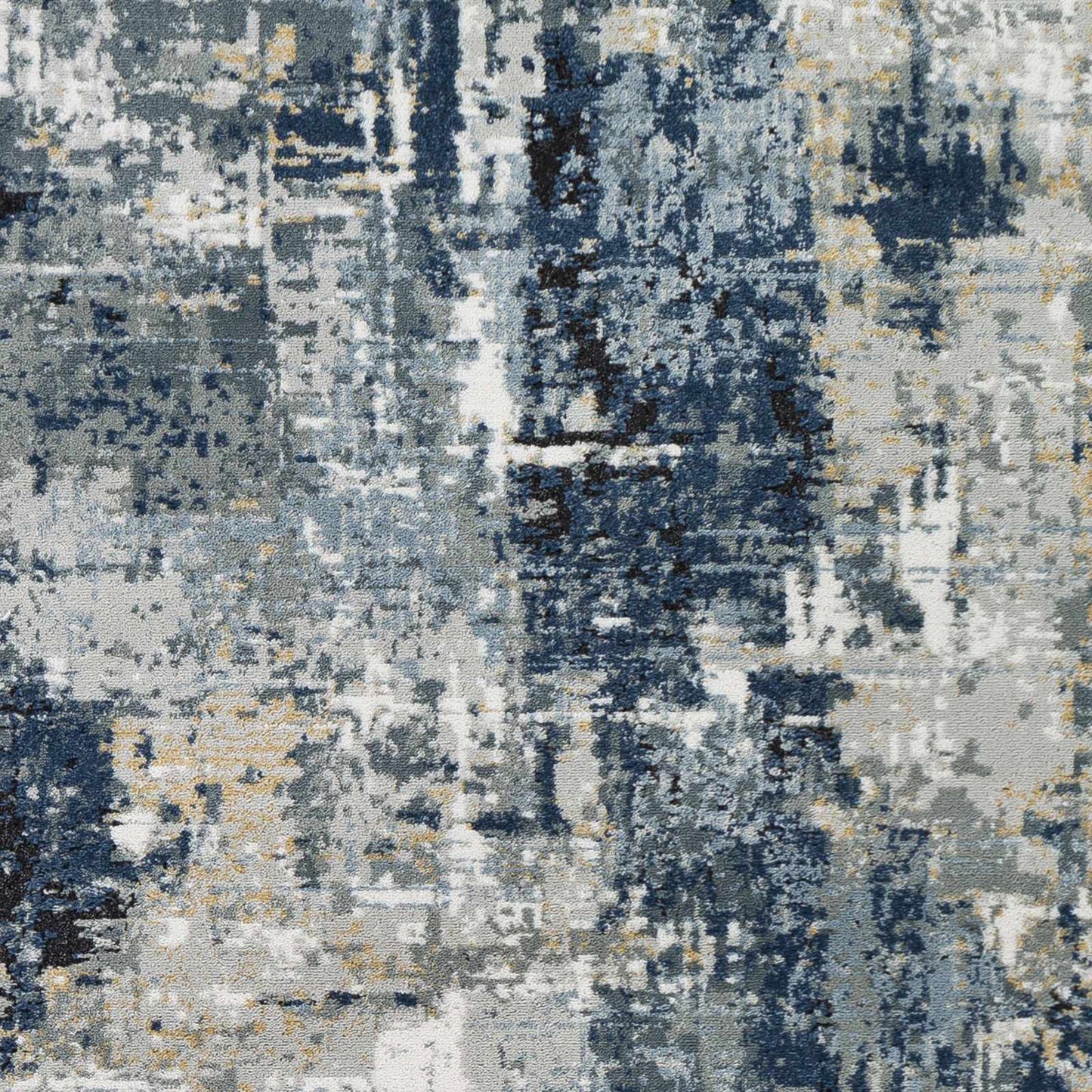 Modern Artistic Area Rug – Campsall Collection in Soft Blue and Gray Tones