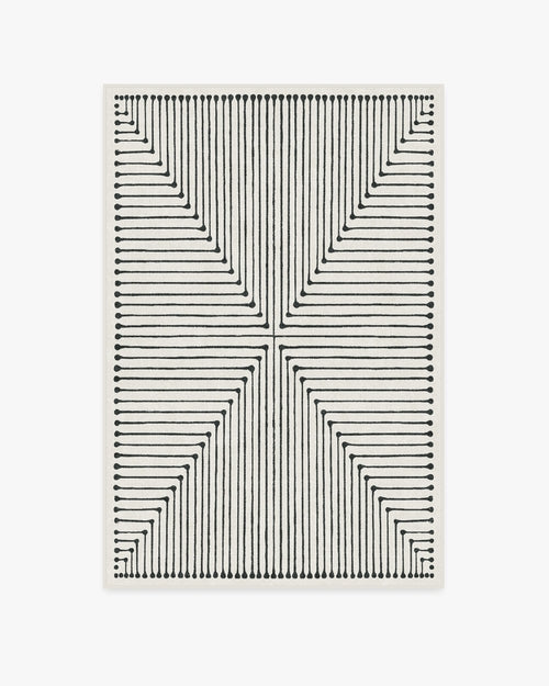 Inkdrop Monochromatic Tufted Rug by Jonathan Adler