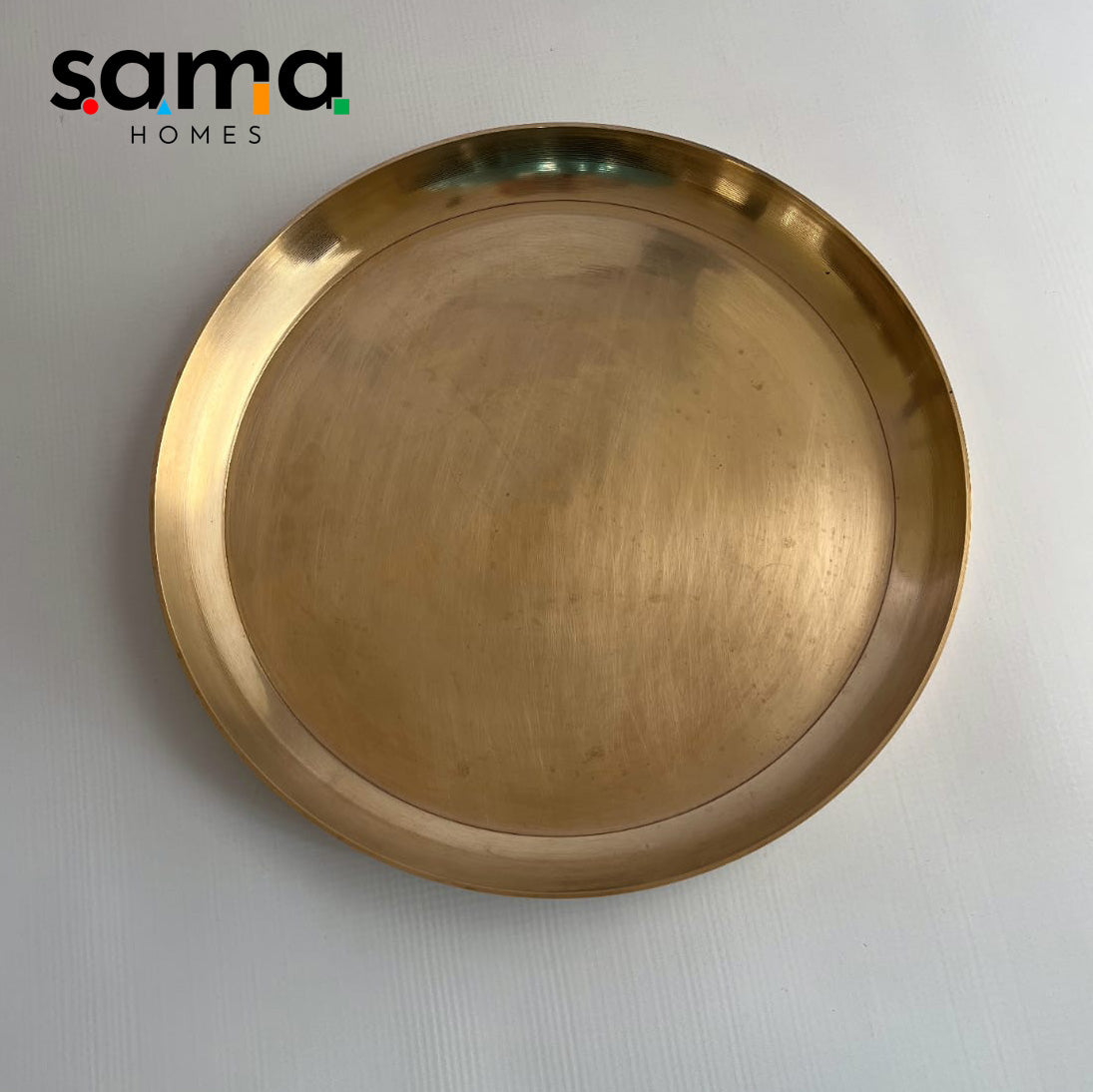 Matte Finish Traditional Bronze Thaali Plate for Daily or Festive Use