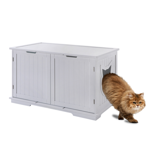 Cat Litter Box Enclosure Furniture | Hidden Cat Washroom & End Table