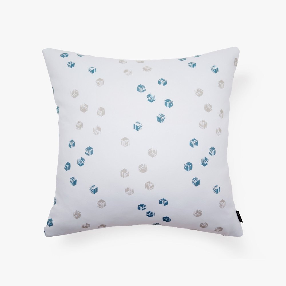 Playful "Cubic Play" Throw Pillow Covers for Your Sofa