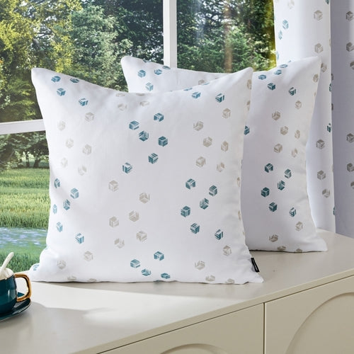Playful "Cubic Play" Throw Pillow Covers for Your Sofa