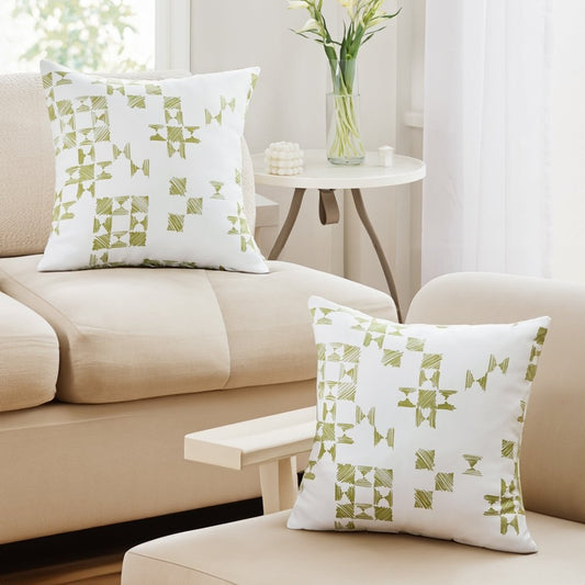 Playful "Patchwork" Throw Pillow Covers