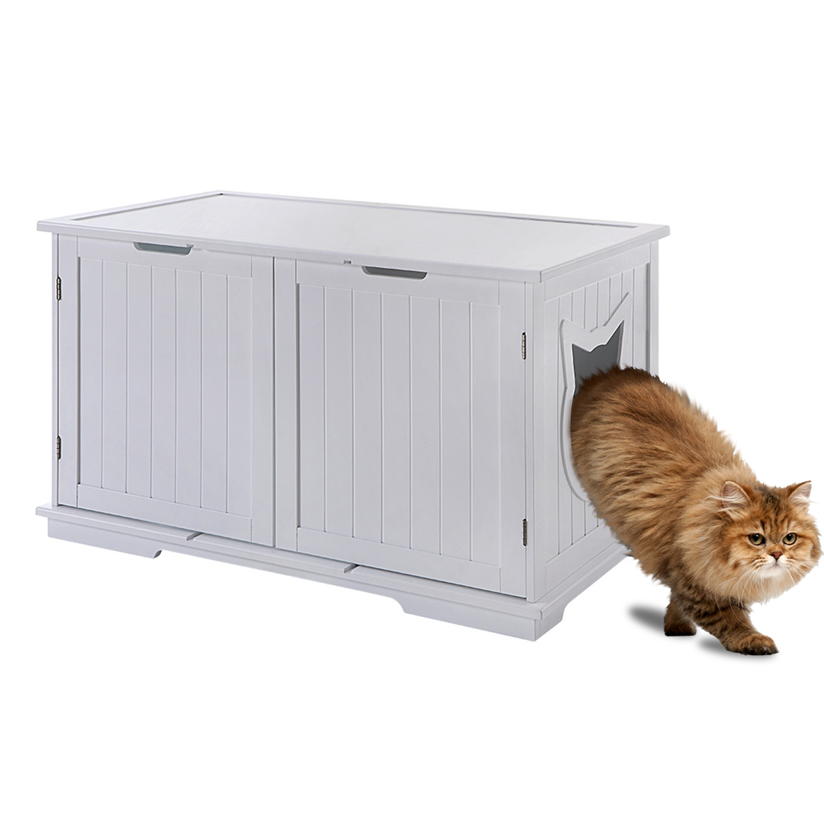 Cat Litter Box Enclosure Furniture | Hidden Cat Washroom & End Table