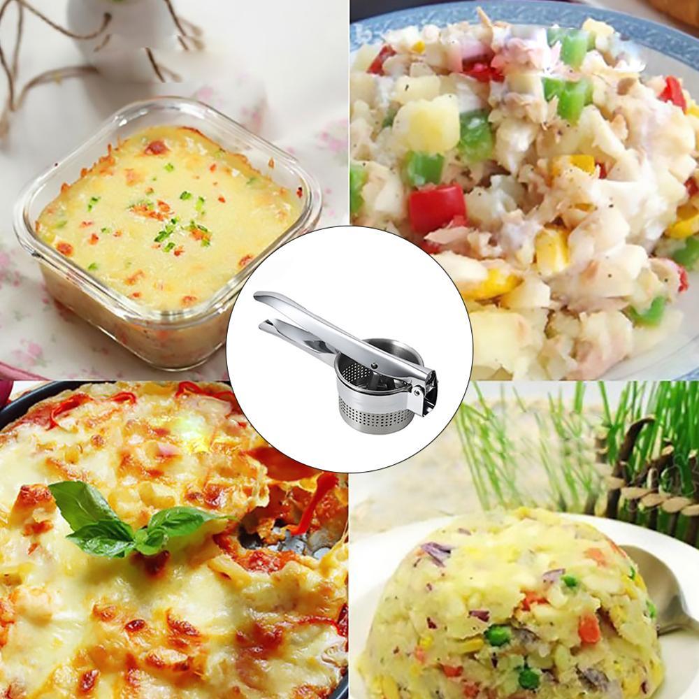 Premium Stainless Steel Potato Masher – Heavy-Duty Food Crusher for Smooth, Even Results