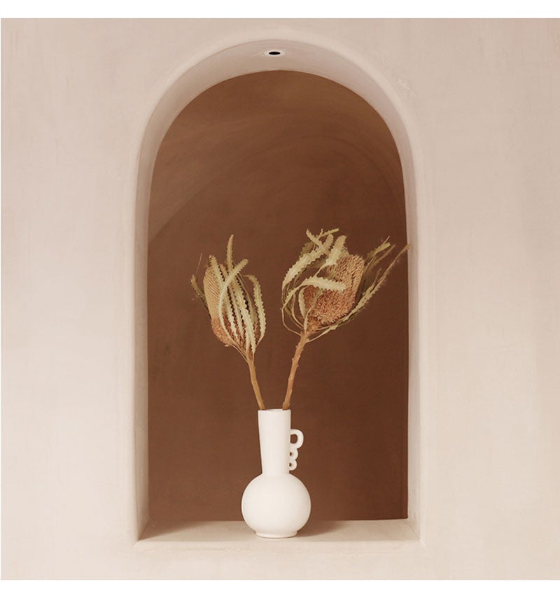 Handmade neutral aesthetic vase, ideal for boho and contemporary spaces