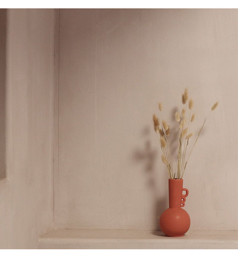 Handmade neutral aesthetic vase, ideal for boho and contemporary spaces