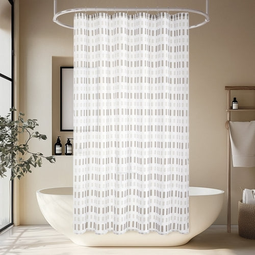 Pure Solitude Shower Curtain with Easy-Care Fabric