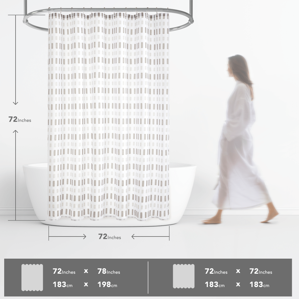 Pure Solitude Shower Curtain with Easy-Care Fabric