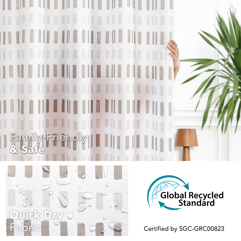 Pure Solitude Shower Curtain with Easy-Care Fabric