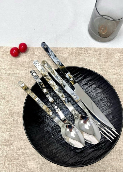 10 Pcs Nordic & Reef-Inspired Bistrot Style Modern Flatware