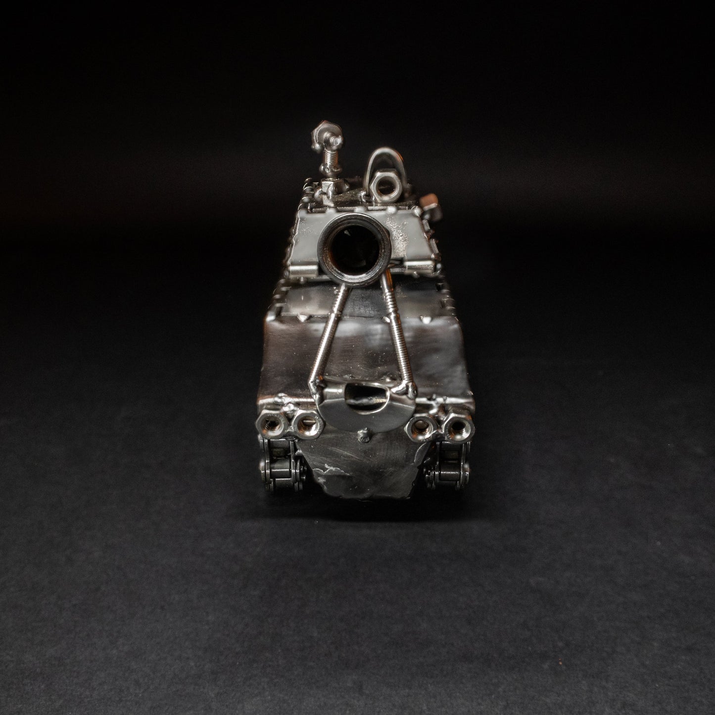 Welded Steel Military Tank Figurine