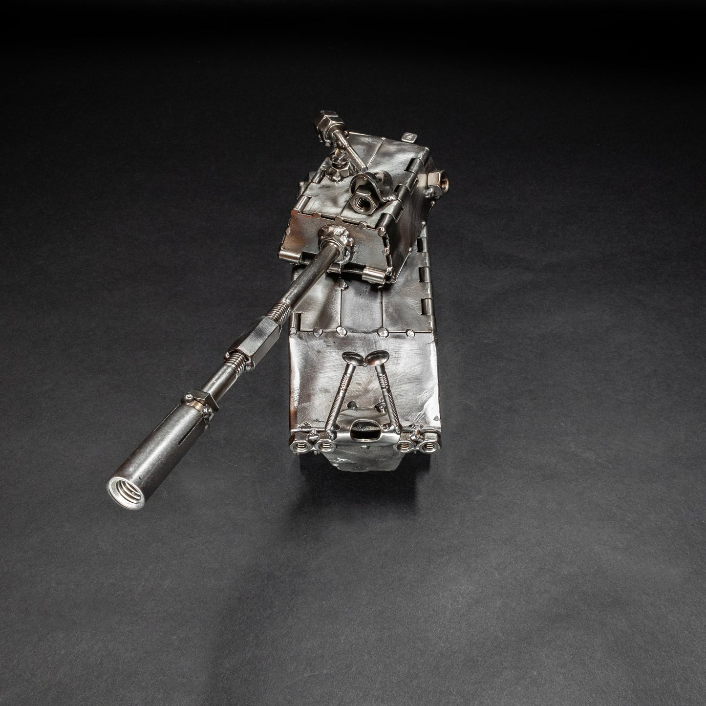 Welded Steel Military Tank Figurine