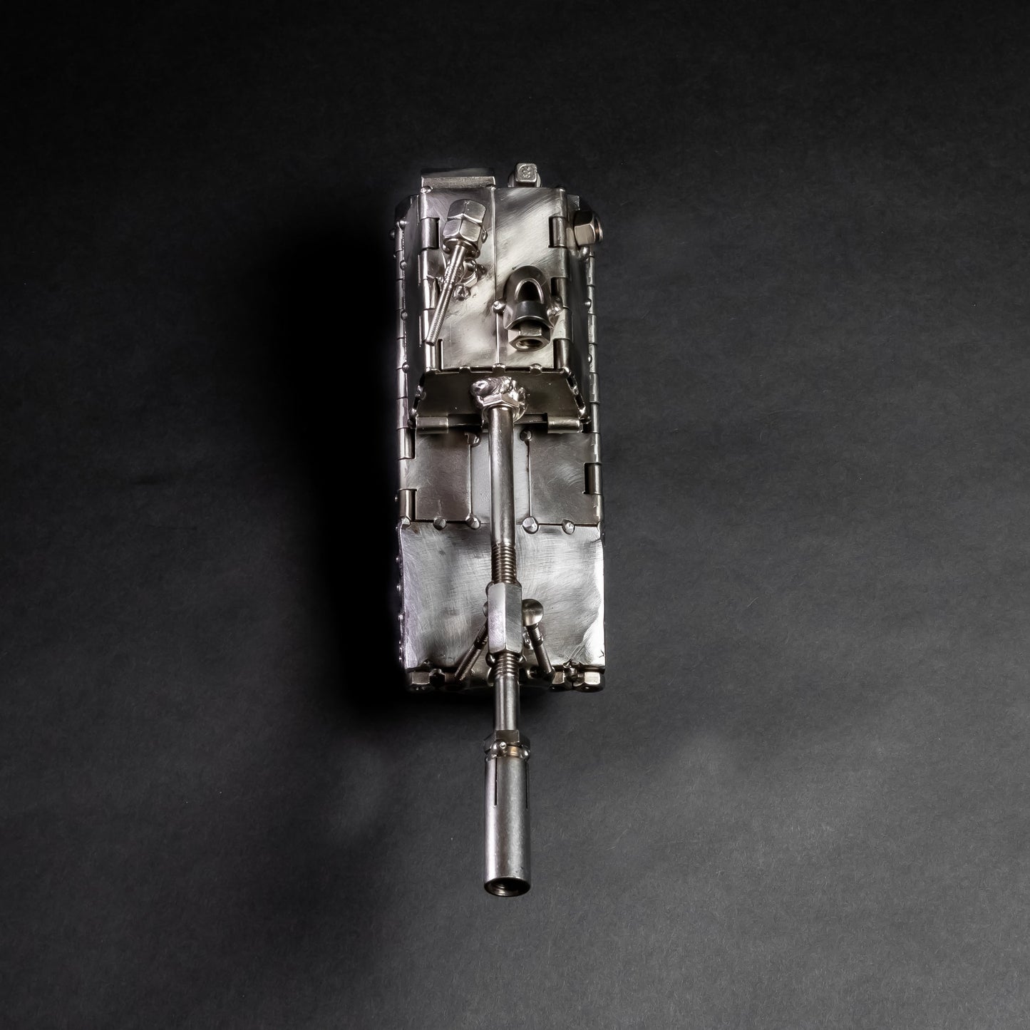 Welded Steel Military Tank Figurine