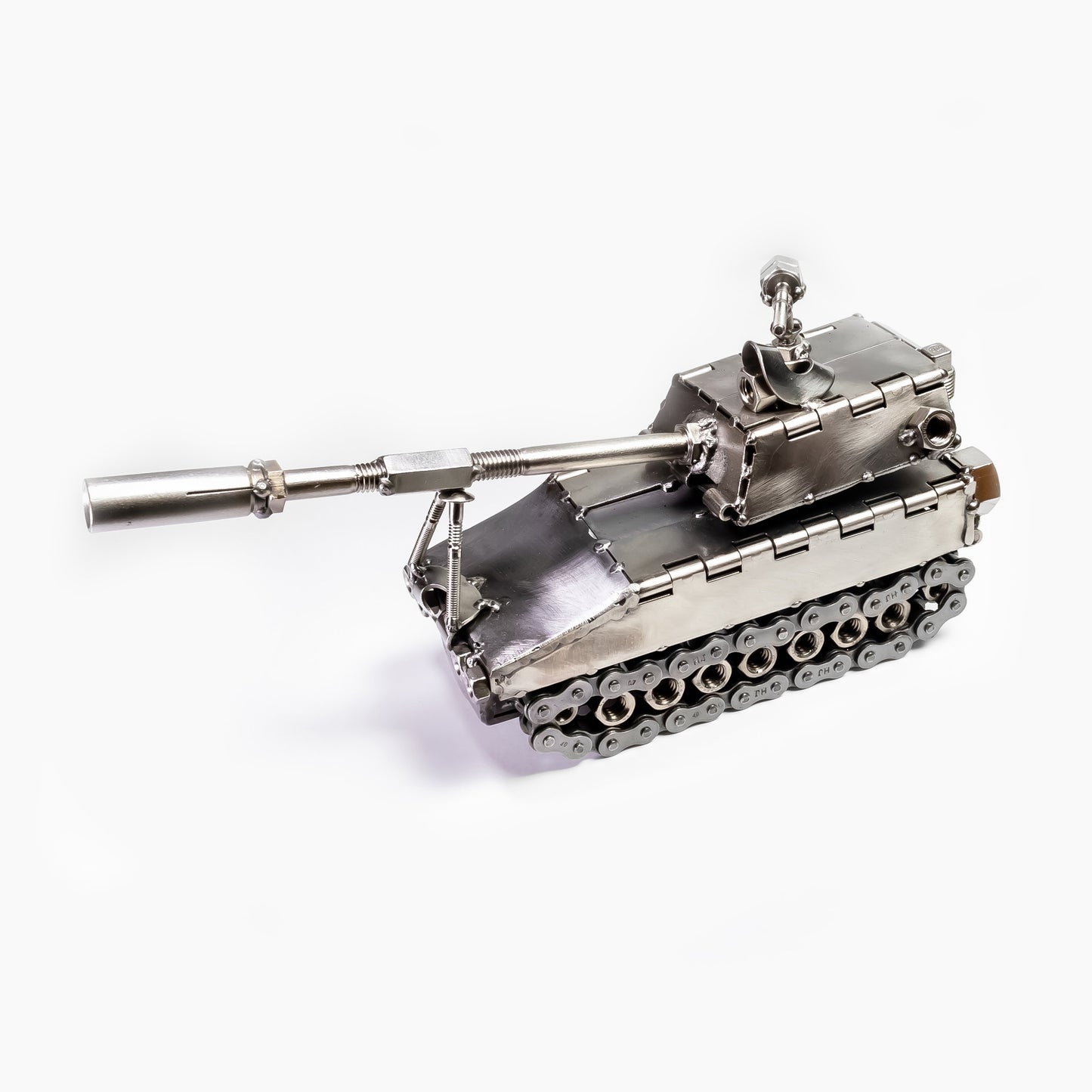Welded Steel Military Tank Figurine