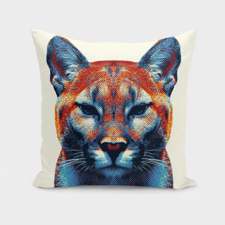 PUMA Safari Chic: Vibrant Animal Print Cushion Cover