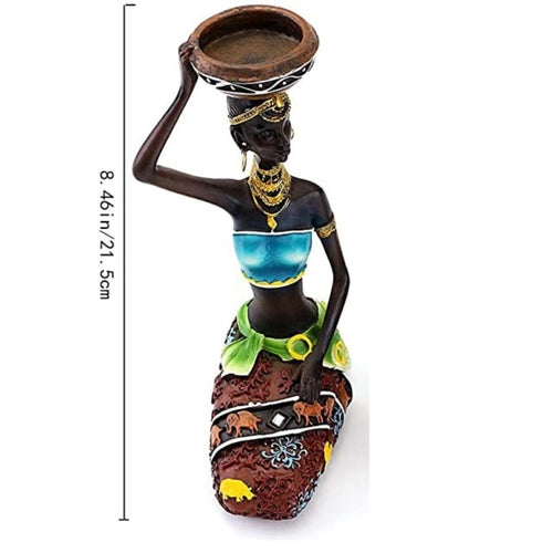 Handmade Iron Tribal Lady Candle Holder