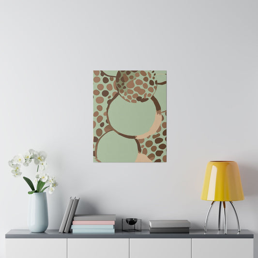 Wall Decor - Giclee Poster Art Print - Mint Green and Brown Spotted