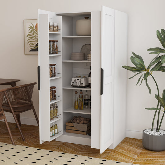 Modern-Retro Storage Cupboard | High-Capacity Kitchen Pantry