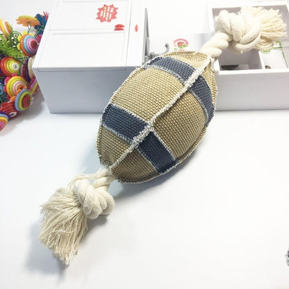 Durable Linen Cotton Rope Dog Toy For Rugby Training - Bite Resistant