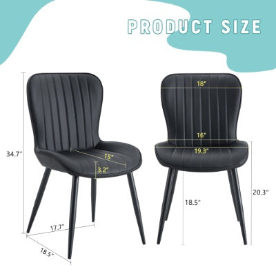 Curved Comfort Dining Chair 4-Pack – Ergonomic & Stylish