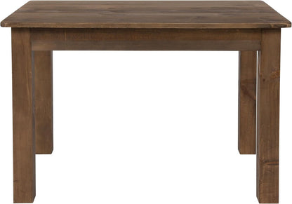 Solid Pine Farm Dining Table in Antique Rustic Finish