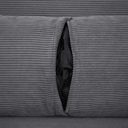 Hudson Modern Dark Grey Loveseat Sleeper in Textured Corduroy