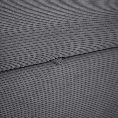 Hudson Modern Dark Grey Loveseat Sleeper in Textured Corduroy