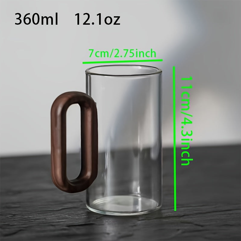 Curated Sip Glass Mug Set with Natural Walnut Handle | Sustainable & Stylish