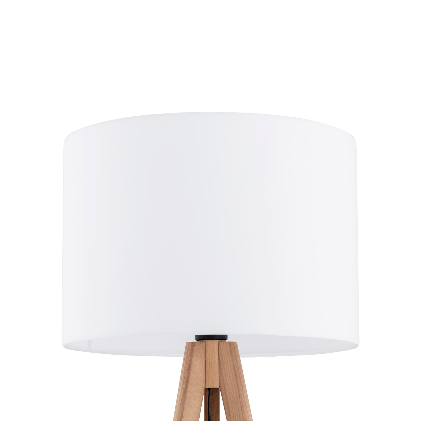 White Natural Wood Standing Lamp – Elegant Tripod Design