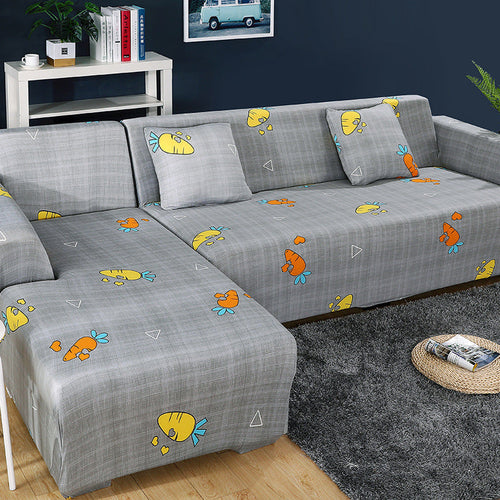 BotaniLuxe™ Floral Stretch Sofa Cover for L-Shaped & Modular Sofas