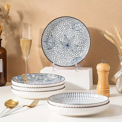 4 piece set Artisan Ceramic Plates