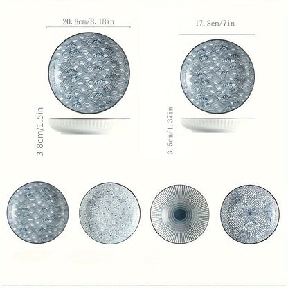 4 piece set Artisan Ceramic Plates