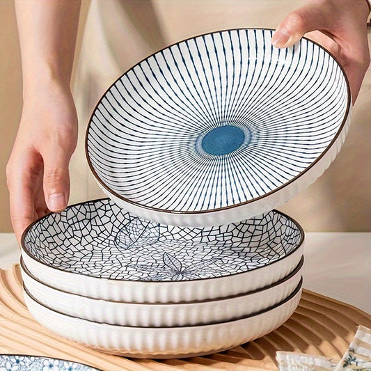 4 piece set Artisan Ceramic Plates