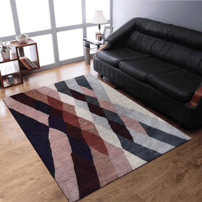 Handmade Silk Area Rug 5' × 8' by Rugsotic – Contemporary Multicolor Elegance