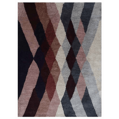 Handmade Silk Area Rug 5' × 8' by Rugsotic – Contemporary Multicolor Elegance
