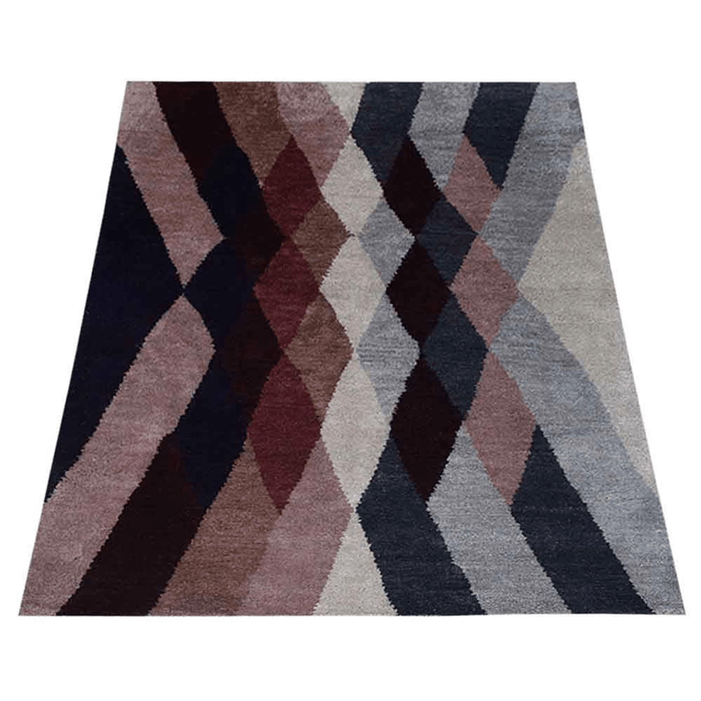Handmade Silk Area Rug 5' × 8' by Rugsotic – Contemporary Multicolor Elegance