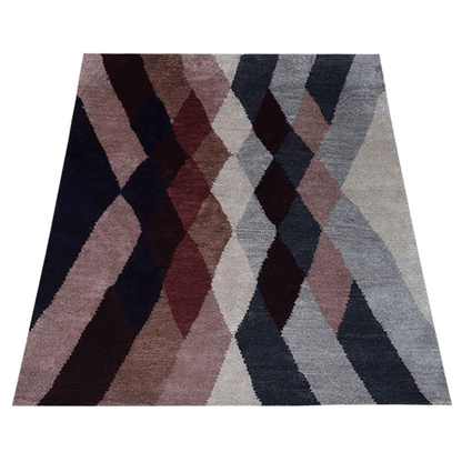 Handmade Silk Area Rug 5' × 8' by Rugsotic – Contemporary Multicolor Elegance