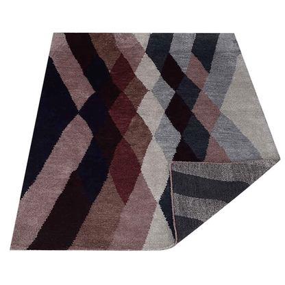 Handmade Silk Area Rug 5' × 8' by Rugsotic – Contemporary Multicolor Elegance