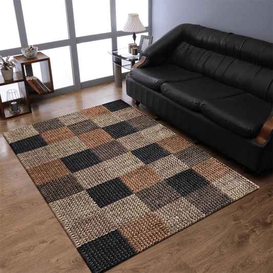 Rugsotic Angelic Hand-Woven Jute Rug with Geometric Pattern