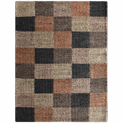 Rugsotic Angelic Hand-Woven Jute Rug with Geometric Pattern